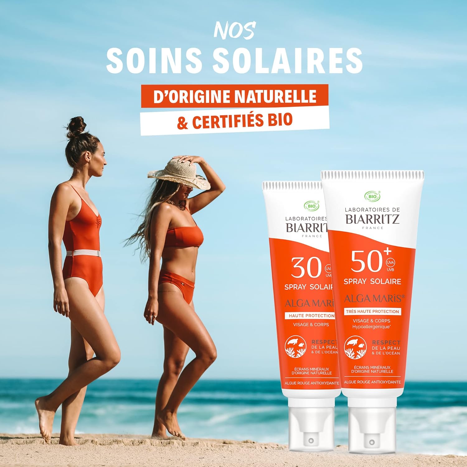 Laboratoires De Biarritz Alga Maris High Protectin Tinted Sunscreen Face Spf50 Organic 50Ml - Ivory