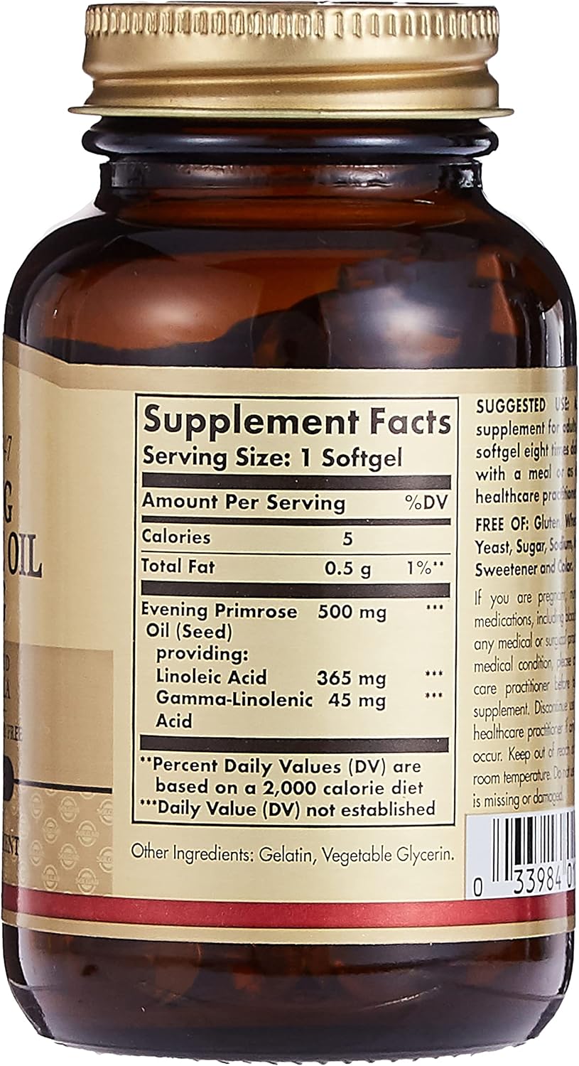 Solgar Evening Primrose Oil Supplement, 500 mg, 90 Count