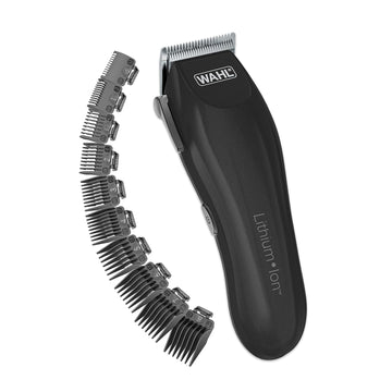 Wahl Usa Clipper Lithium-Ion Cordless Haircutting Kit - Rechargeable Grooming And Trimming Kit With 12 Guide Combs For Haircutting And Large Beard Trimming - Model 79608