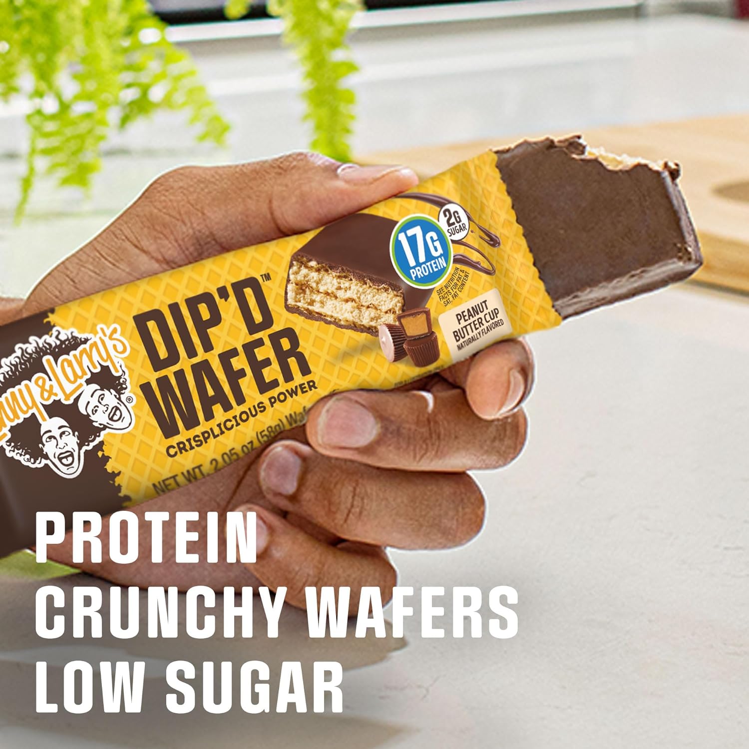 Lenny & Larry's The BOSS! Immunity Bar, Peanut Butter Cup, 17g Dairy & Plant Protein, Probiotics, Box of 12 : Health & Household