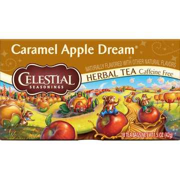 Celestial Seasonings Herbal Tea, Caramel Apple Dream, 18 Count (Pack Of 6)
