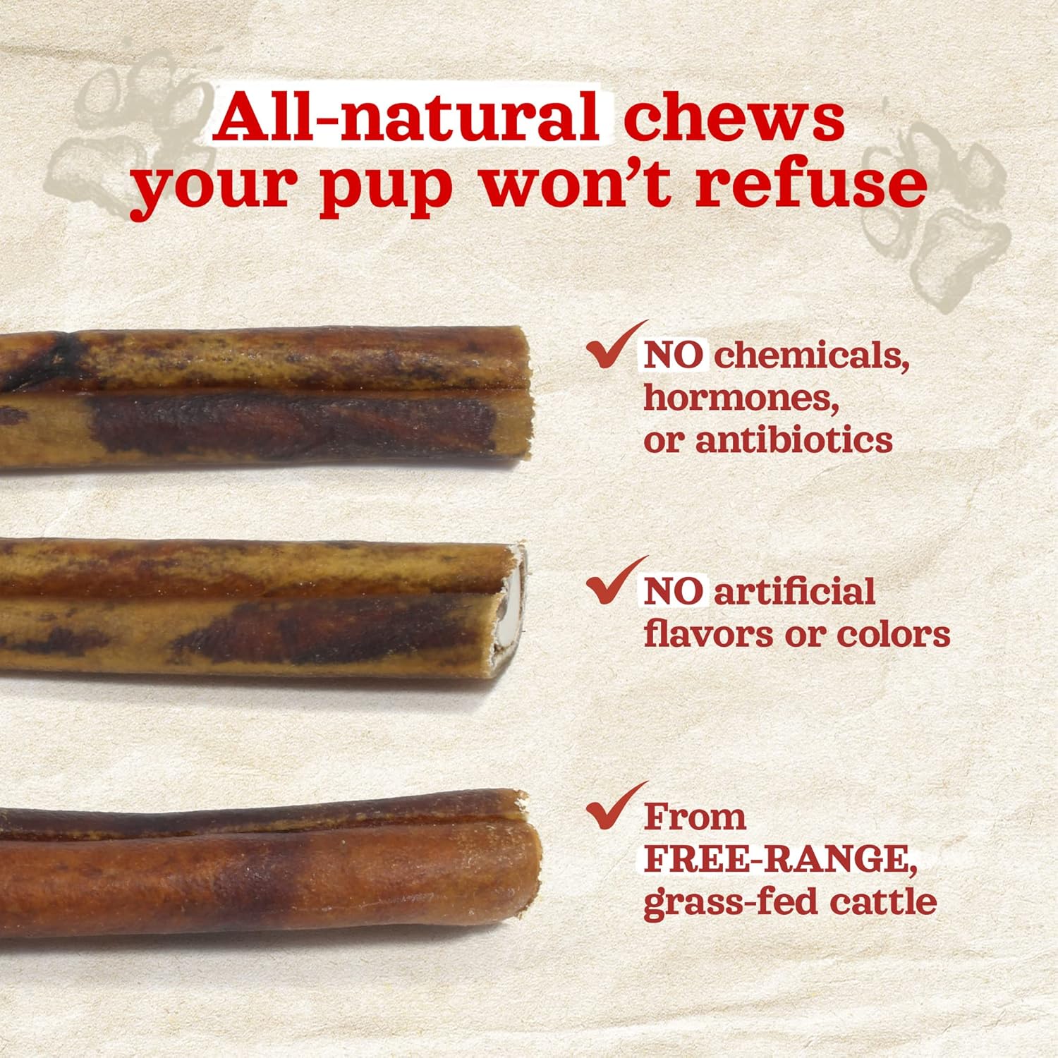Natural Farm Bully Sticks Stuffed Collagen Sticks for Dogs (6 Inch, 15-Pack), Rawhide-Free Collagen Sticks, Natural Dog Chews, Long Lasting, for Small, Medium and Large Dogs, Great Rawhide Alternative : Pet Supplies