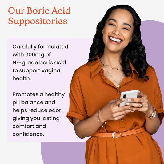 Newlife Naturals - Boric Acid Suppositories For Women Ph Balance Pills - 600Mg - Feminine Care - Vaginal Odor Itching Discharge Bv | Made In Usa | 30 Capsules