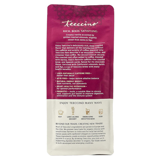 Teeccino Herbal Coffee Variety Pack - Vanilla Nut, French Roast, Maca Chocolaté - Ground Herbal Coffee That’S Prebiotic, Caffeine-Free & Acid Free, Dark Roast, 11 Ounce (Pack Of 3)