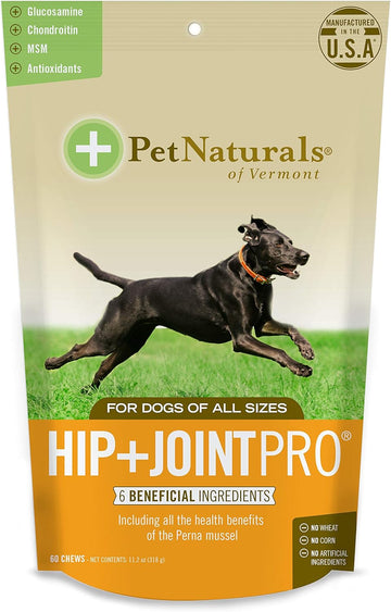Pet Naturals Hip And Joint Pro With Glucosamine, Chondroitin And Msm For Dogs, 60 Chews