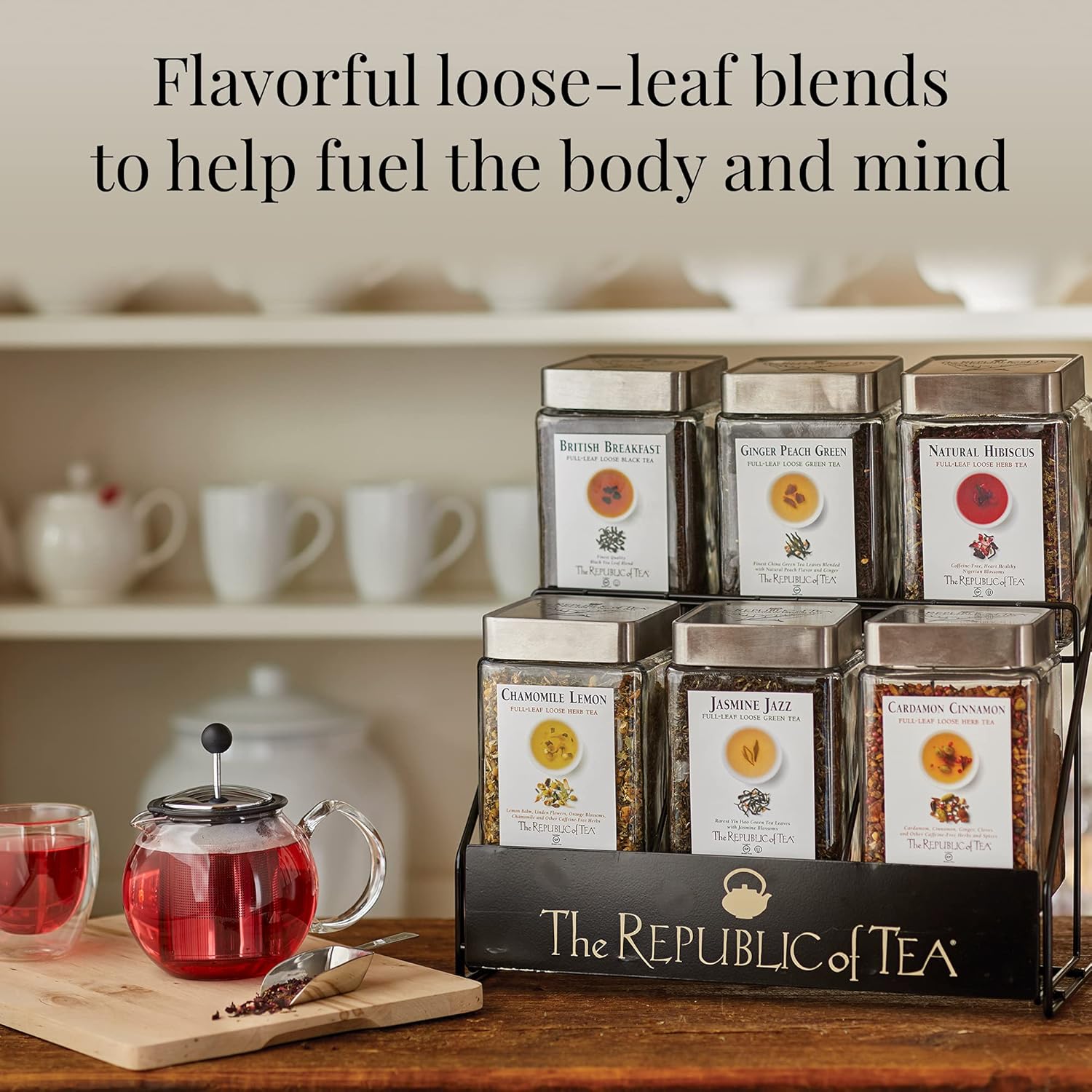 The Republic Of Tea British Breakfast Black Full-Leaf Loose Tea, 3.5 Oz Tin | Steeps 50 Cups