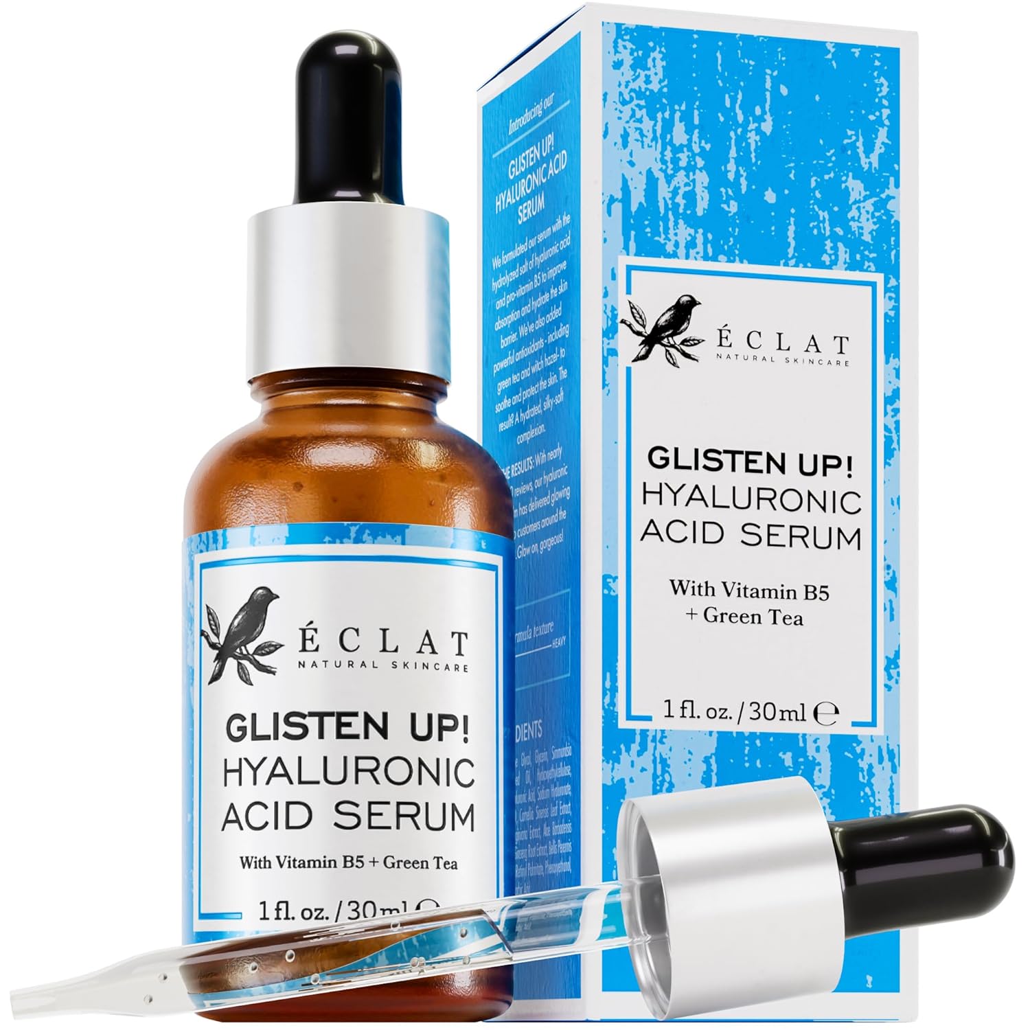 * Hyaluronic Acid Face Serum - 2.5% Pure Hyaluronic Serum + 3% B5, Anti Wrinkle + Anti Aging Serum For Face With Vitamin C & E, Aloe - Antiaging Hydrating Serum, Hylunaric Acid Serum