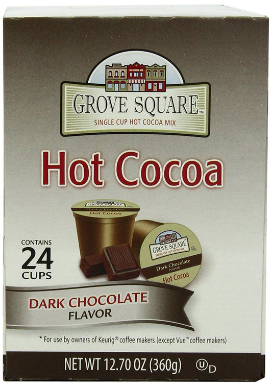 Grove Square Hot Cocoa Dark Chocolate, 24 Single Serve Cups