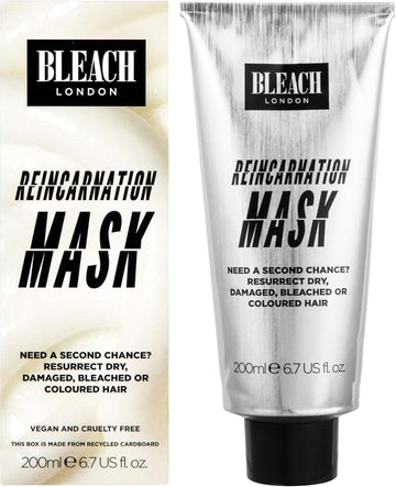 Reincarnation Mask - Bond-Restoring Protein Hair Treatment Repairs And Nourishes Dry Damaged Hair - Vegan & Peta-Approved - 200 Ml - By Bleach London
