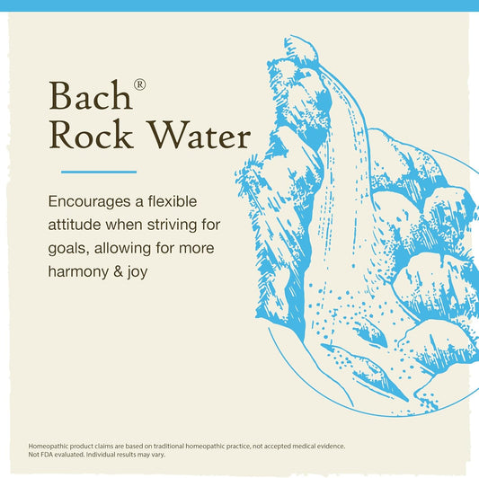 Bach Original Flower Remedies, Rock Water For Flexibility (Non-Alcohol Formula), Natural Homeopathic Flower Essence, Holistic Wellness And Stress Relief, Vegan, 10Ml Dropper
