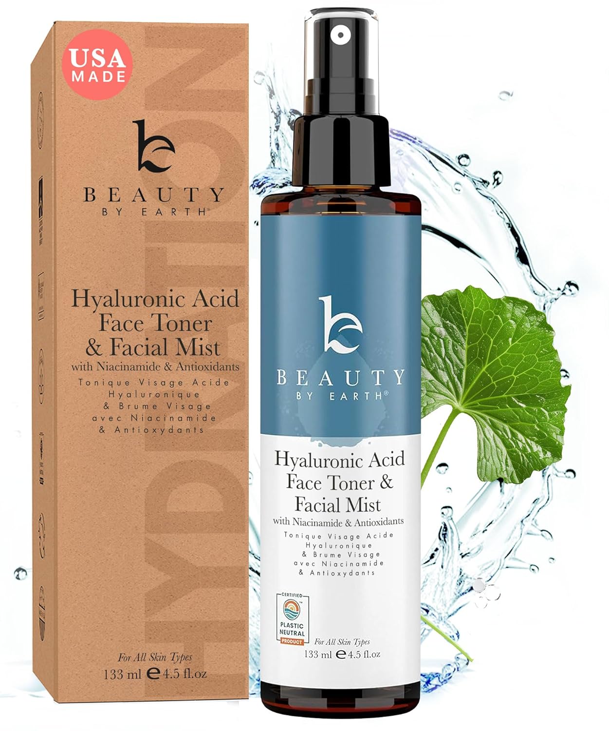 Hyaluronic Acid Toner For Face - Usa Made With Natural & Organic Ingredients, Hydrating Toner With Niacinamide, Softens And Smoothes Dry & Sensitive Skin, Fragrance-Free Skin Care Spray
