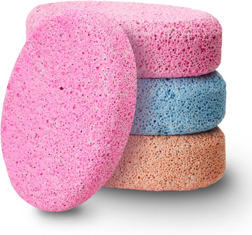 Bliss Pumice Stone - 4 Pack Foot Callus Stone Scrubber - Pedicure Feet Heels and Hands Dry Dead Skin Remover - Exfoliaitor Tool, Assorted