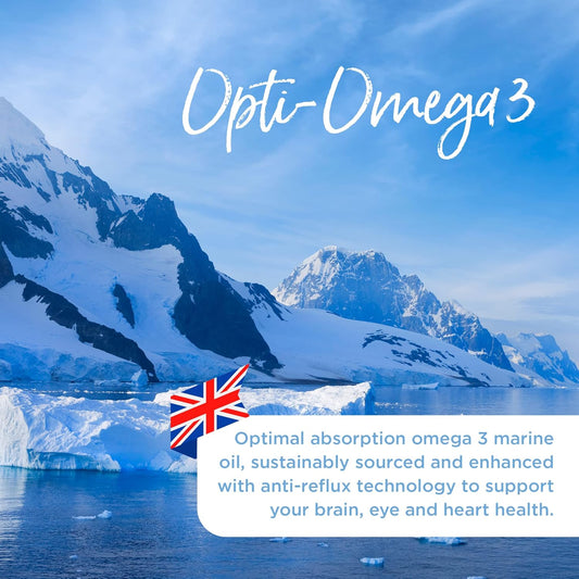 Healthspan Opti-Omega 3 (2 Months' Supply) | Optimal Absorption Omega 133 Grams