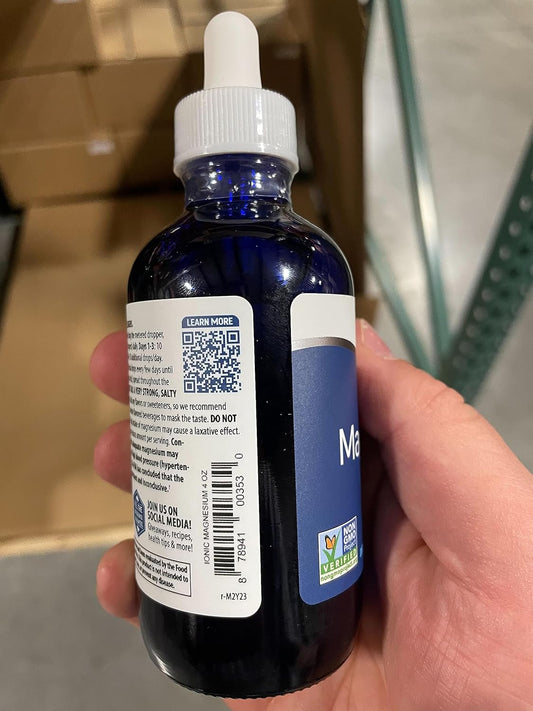 Trace Minerals Ionic Magnesium - Liquid Ionic Magnesium To Support Immune, Brain & Heart Health - Supplement To Aid Energy & Vitality - Supplement With Magnesium & Sodium - 4 Fl Oz (30 Servings)