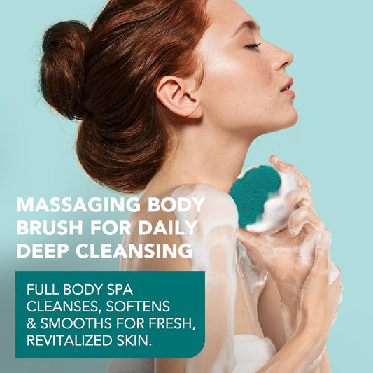 Foreo Luna 4 Body Evergreen - Massage Body Brush - Whole Body Cleanser & Exfoliator - Exfoliating Body Scrubber - For Lymphatic Drainage & Ingrown Hair Treatment - 100% Waterproof - Usb-Rechargeable