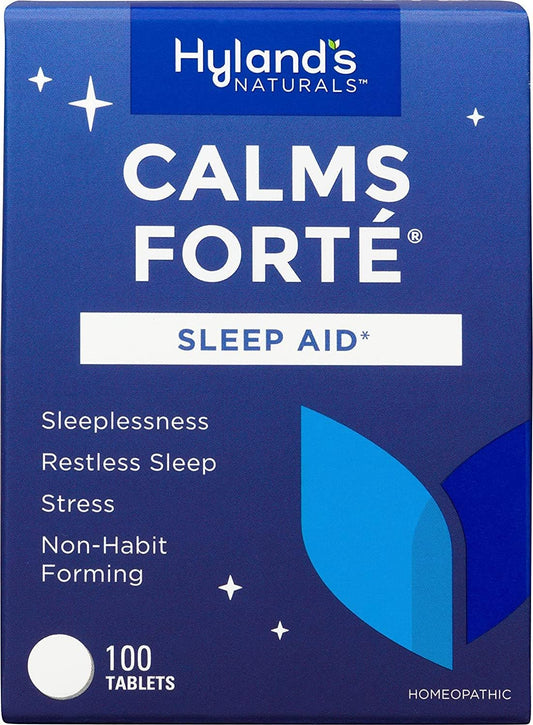 Bundle Of Hyland'S Calms Forte Tablets, Natural Relief Of Nervous Tension & Occasional Sleeplessness, 100 Count + Indoor & Outdoor, Non Drowsy Seasonal Allergy Relief Pills, 60 Count