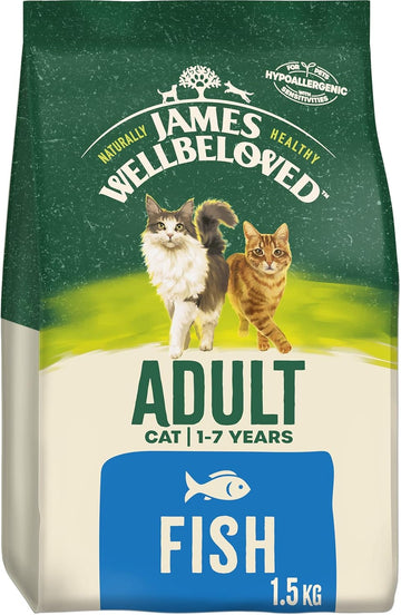 James Wellbeloved Adult Fish 1.5 kg Bag, Hypoallergenic Dry Cat Food?401865