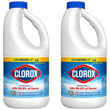 Clorox Splash-Less Bleach, Concentrated Formula, Clean Linen, 40 Ounce Bottle - Pack of 2 (Package May Vary) : Health & Household