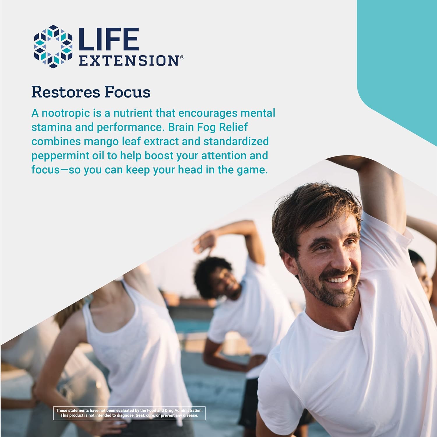 Life Extension Brain Fog Relief Caffeine-Free, Fast-Acting Nootropic Formula Helps Clear Your Mind – Gluten-Free, Non-GMO - 30 Softgels : Health & Household