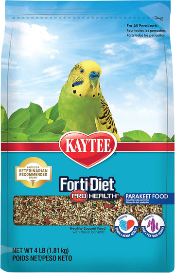 Kaytee Forti-Diet Pro Health Parakeet Pet Bird Food, 4 Pound