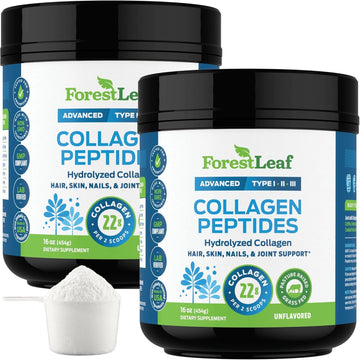 Collagen Peptides Powder Unflavored - Hydrolyzed Collagen Protein Powder Type 1, 2 & 3 - Grass Fed Keto Collagen Powder For Women & Men - Vital Hair, Skin, Nails, Joints, Recovery, 11G Per Serving