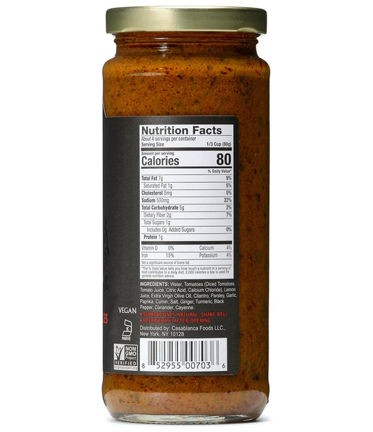 Mina Tagine Moroccan Fish Simmer Sauce Sauce, 12 Oz - Tomato, Herbs & Spices, Moroccan Chermoula Sauce, Made With Lemon & Olive Oil, Tagine Seasoning, Moroccan Spices
