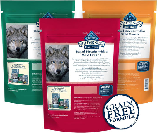 Blue Buffalo Wilderness Variety Pack Dog Treats Made With Natural Ingredients Duck Turkey & Salmon