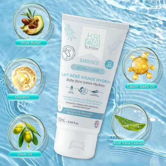 Kids Face Moisturizer - Moisturizing Face Lotion for Kids and Teens - Skincare for Kids with Organic Plant-Based Ingredients - Day/Night Face Cream for Dry or Sensitive Skin -2.53fl.oz,75ml