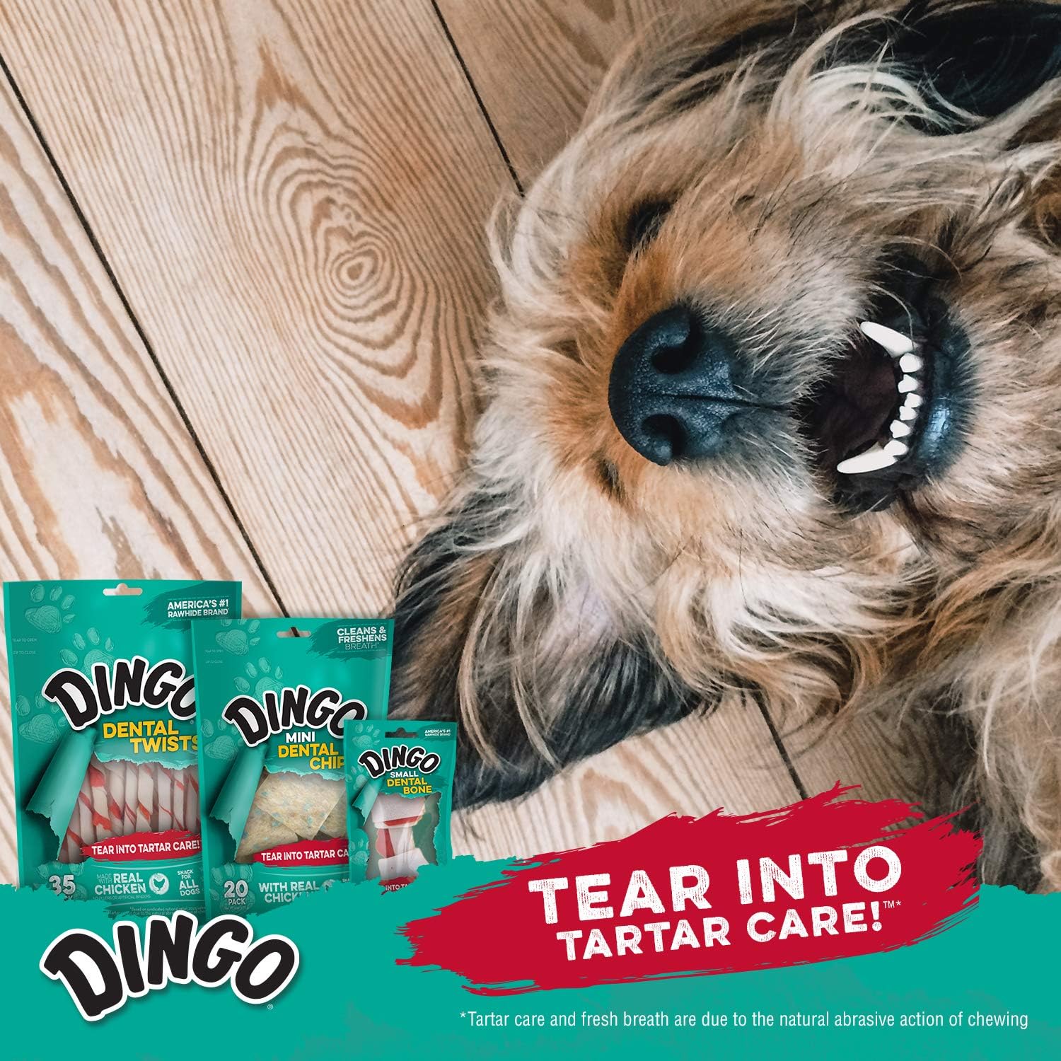 Dingo Tartar and Breath Dental Spirals for All Dogs, 15-Count : Dingo Twist Sticks : Pet Supplies