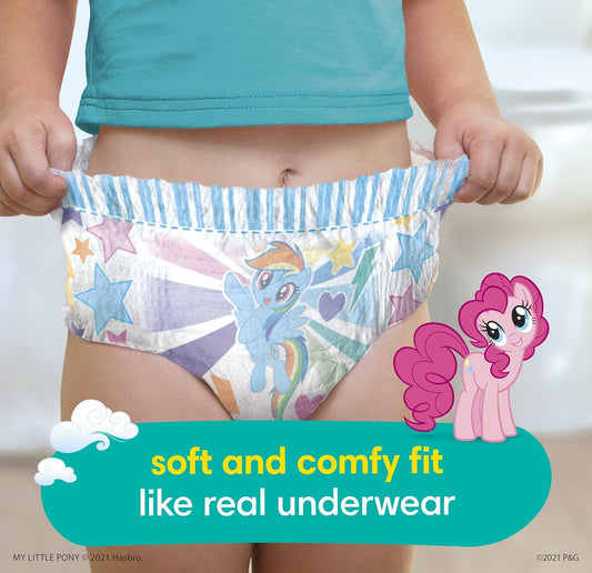 Pampers Easy Ups Girls & Boys Potty Training Pants - Size 4T-5T, One Month Supply (104 Count), My Little Pony Training Underwear (Packaging May Vary)