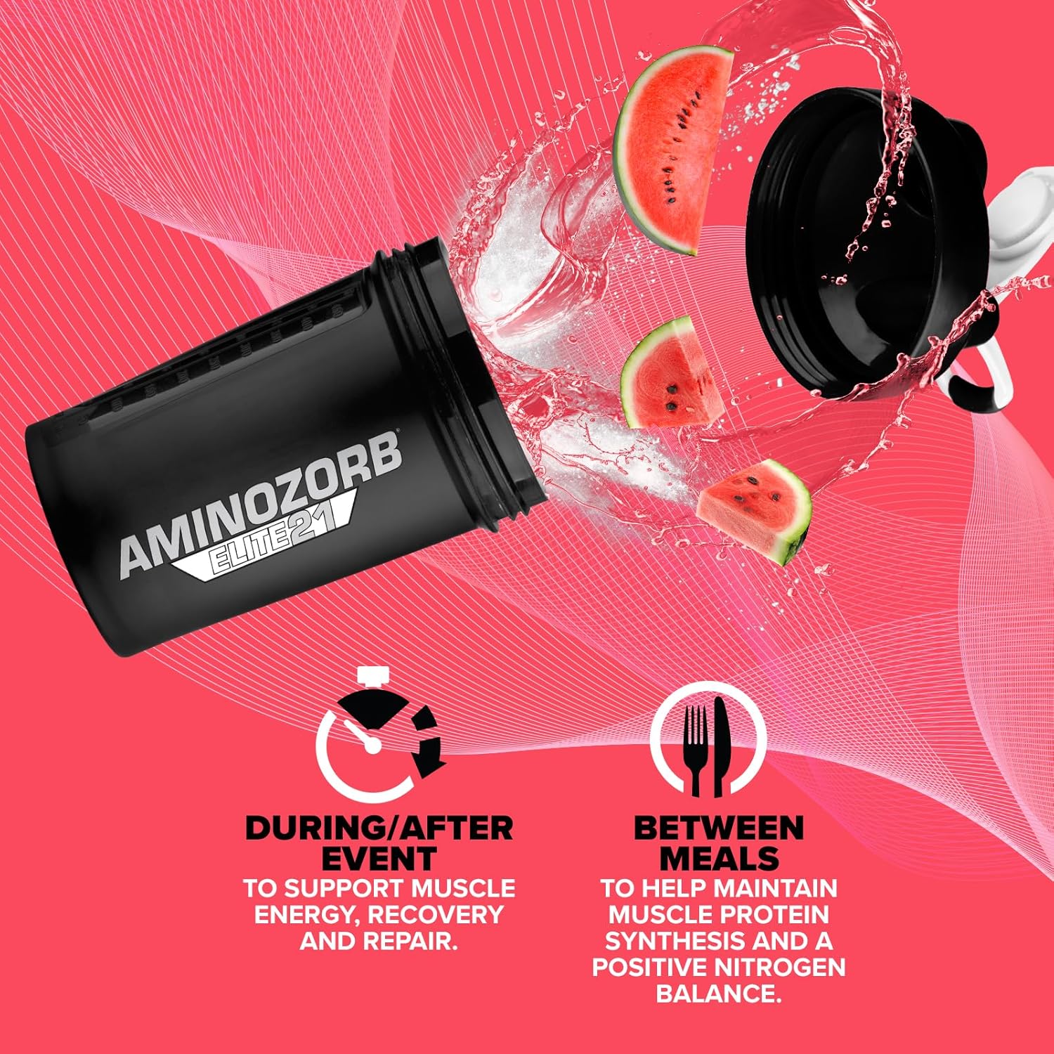 Efx Sports Aminozorb Elite 21 | Ph-Correct, Full Spectrum Aminos + Glutamine | Essential & Non Essential Aminos | Zero Sugars | 30 Servings (Watermelon) : Health & Household