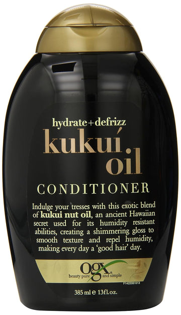 Ogx Kukui Oil Conditioner Hydrate Plus Defrizz 13 Ounce (Pack Of 6); Defrizz, Smooth And Moisturize, For Dry Or Damaged Hair, Most Hair Types