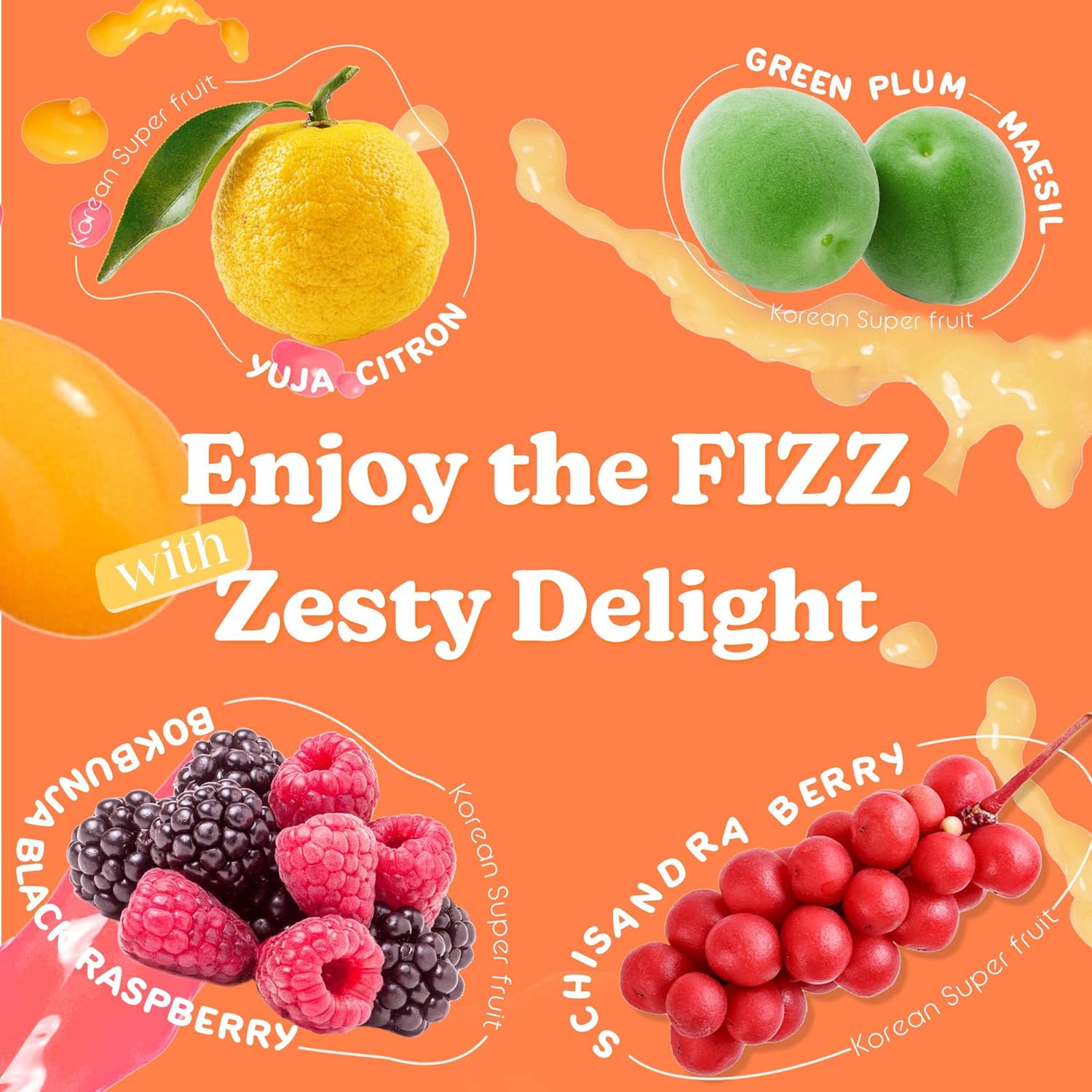 Dalamhari Kombucha Powder | Variety Pack 20T | Schisandra Berry Green Plum Black Raspberry Citron Yuzu | Kombucha Drink Probiotic Soda Urban Remedy Kombucha Synergy Scoby Kombucha Starter Kit Adaptogen Drink Health Ade Kombucha Tea Bubbly