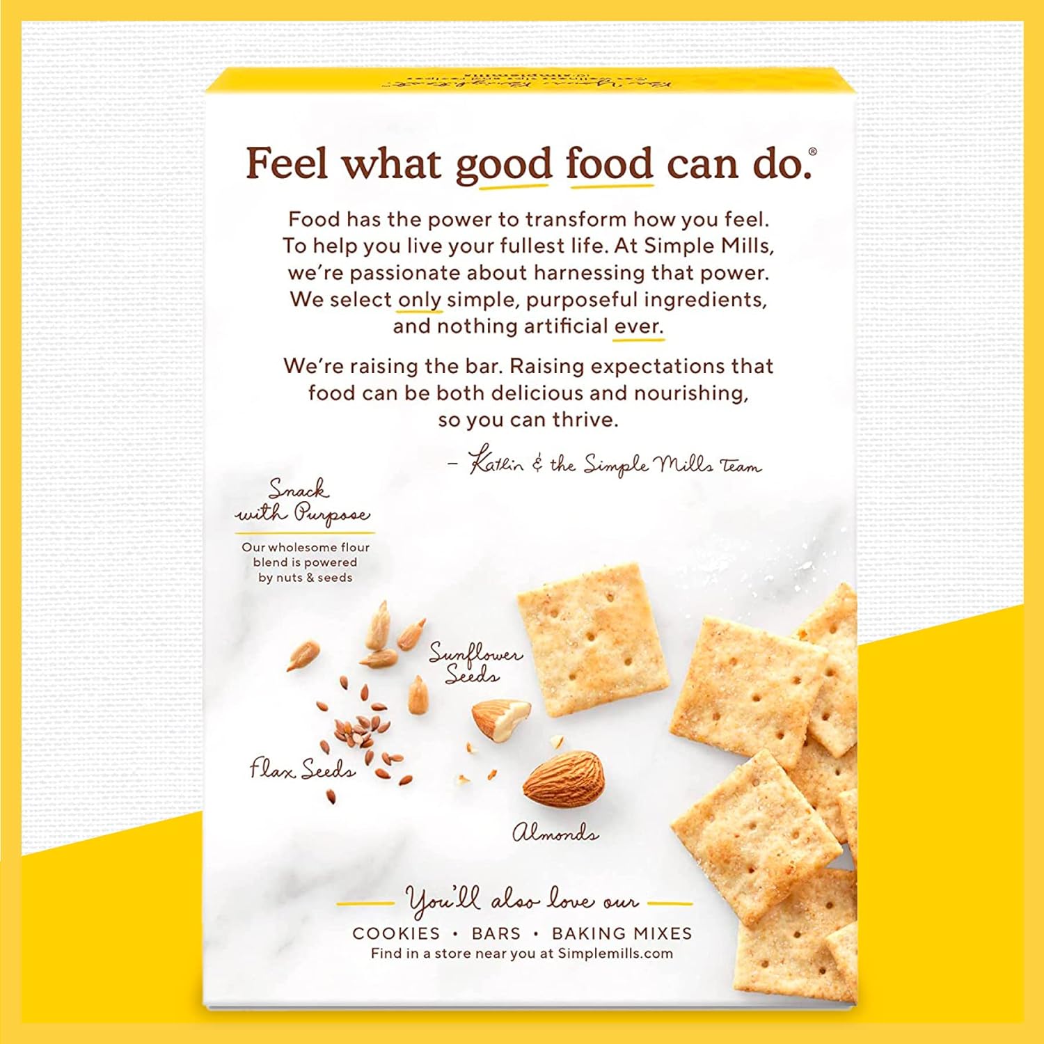 Simple Mills Almond Flour Crackers, Rosemary & Sea Salt - Gluten Free, Vegan, Healthy Snacks, 4.25 Ounce (Pack of 3)