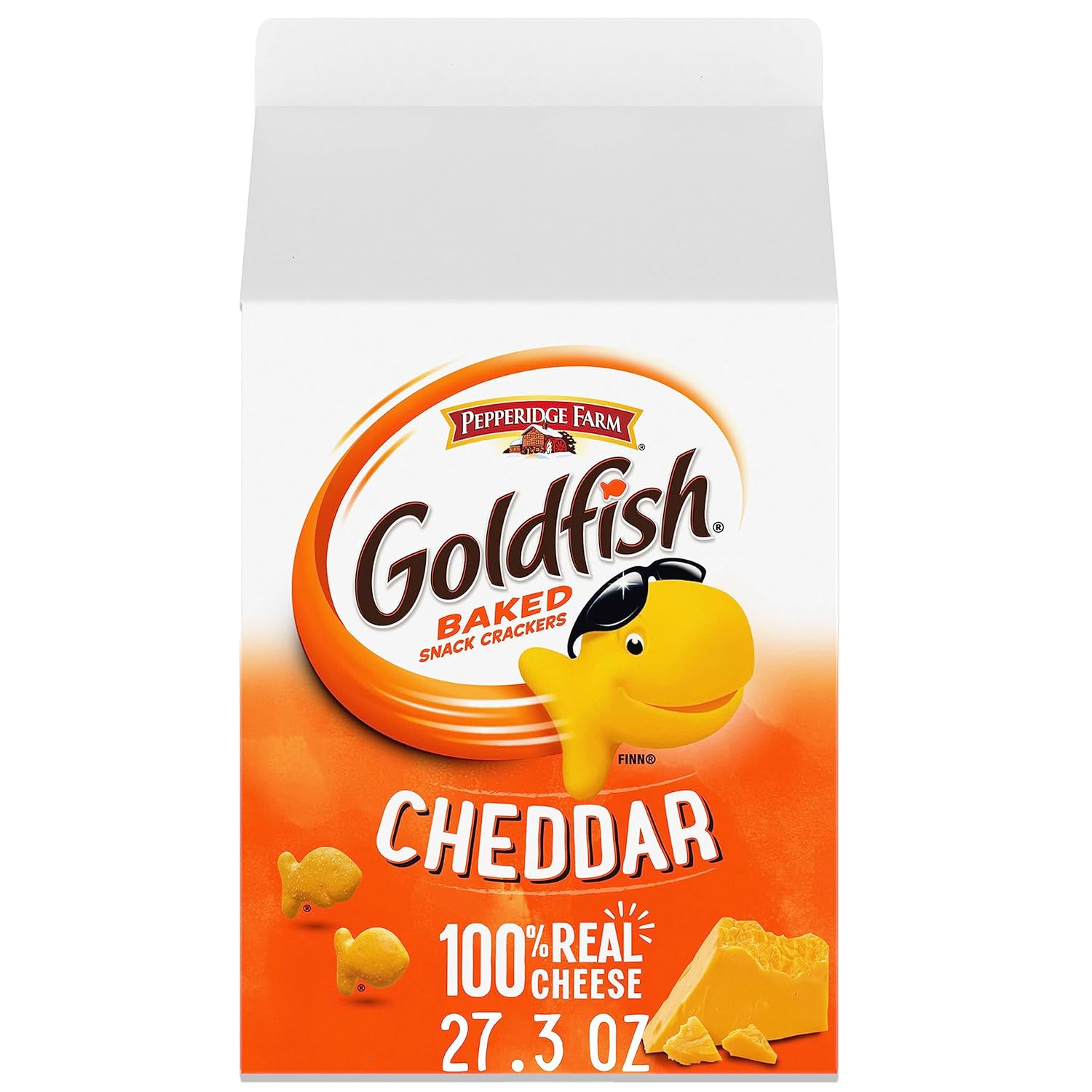 Goldfish Cheddar Cheese Crackers, 27.3 Oz Carton