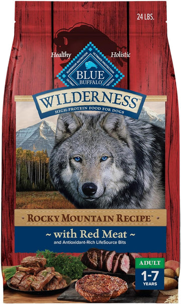 Blue Buffalo Wilderness Rocky Mountain High-Protein Adult Dry Dog Food Wholesome Grains Red Meat