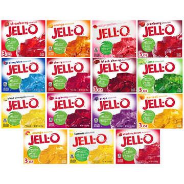 Jello Variety Pack - 15 Flavors Bundled By The Hungry Gorilla