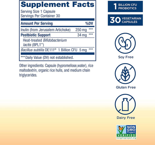 Renew Life Metabolic Boost Pre + Pro + Postbiotic; Prebiotics, Probiotics And Postbiotics Support Optimal Digestive Health And Metabolic Health; 30 Vegetarian Capsules