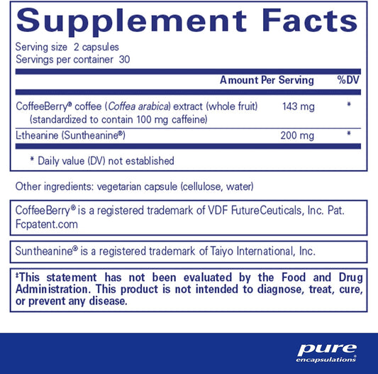 Pure Encapsulations CaffPhenol | Whole Fruit Coffeeberry Extract and Theanine to Provide Balanced Energy and Cognitive Support | 60 Capsules