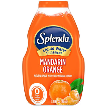 Splenda Liquid Water Enhancer Drops, Sugar Free, Zero Calorie, Natural Flavor, Concentrated Drink Mix, 3.11 Fl Oz Each Bottle (Mandarin Orange, 1 Pack)