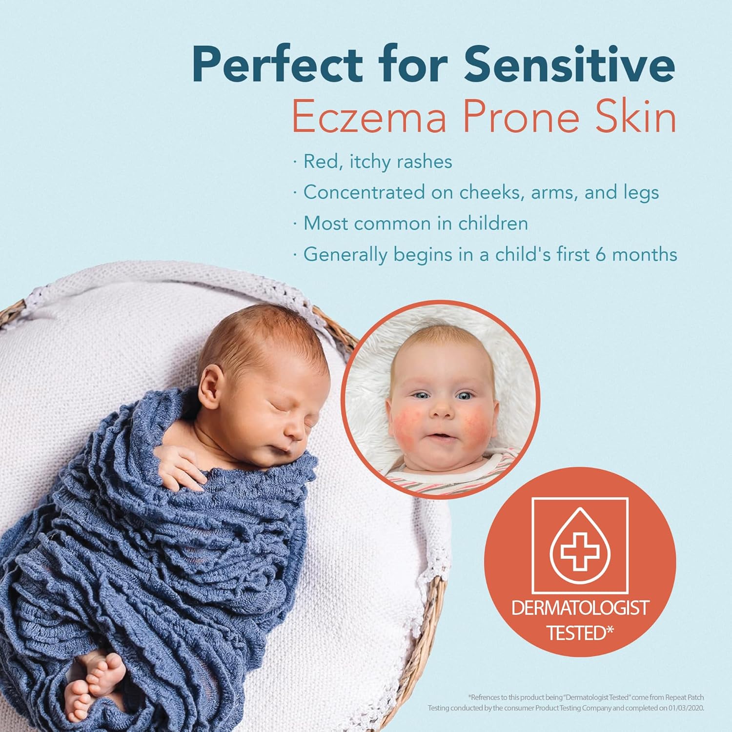 Happy Cappy Moisturizing Cream - Baby Cream For Eczema-Prone Skin, Dry Skin Lotion For Infants, Toddlers & Kids, Pediatrician-Formulated, Gentle, Paraben Free, Hypoallergenic, Sulfate Free - 12 Fl Oz : Baby