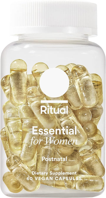 Ritual Postpartum Essentials Multivitamin - Postnatal Vitamin With Omega-3 Dha & Choline For Lactation Support, Vitamin A, C, D3 & Zinc For Immune Function Support*, B12, Iodine, Biotin, Mint Essenced