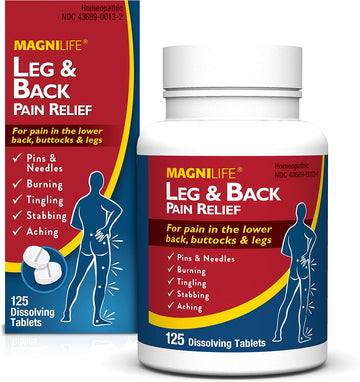 Magnilife Leg & Back Pain Relief, Fast-Acting Pain Relief, Naturally Soothe Burning, Tingling And Stabbing Pains - 125 Tablets