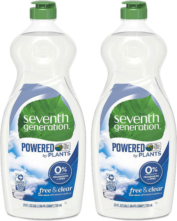 Seventh Generation Dish Liquid - 25 oz - Free & Clear - 2 pk