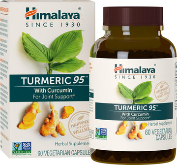 Himalaya Turmeric 95 Supplement With Curcumin/Curcuminoids, Joint And Muscle Support, Optimum Flexibility And Mobility, 600 Mg, Non-Gmo, Vegan, Gluten Free, 60 Capsules, 60 Day Supply