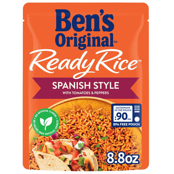 BEN'S ORIGINAL Ready Rice Spanish Style Flavored Rice, Easy Dinner Side, 8.8 OZ Pouch (Pack of 12)