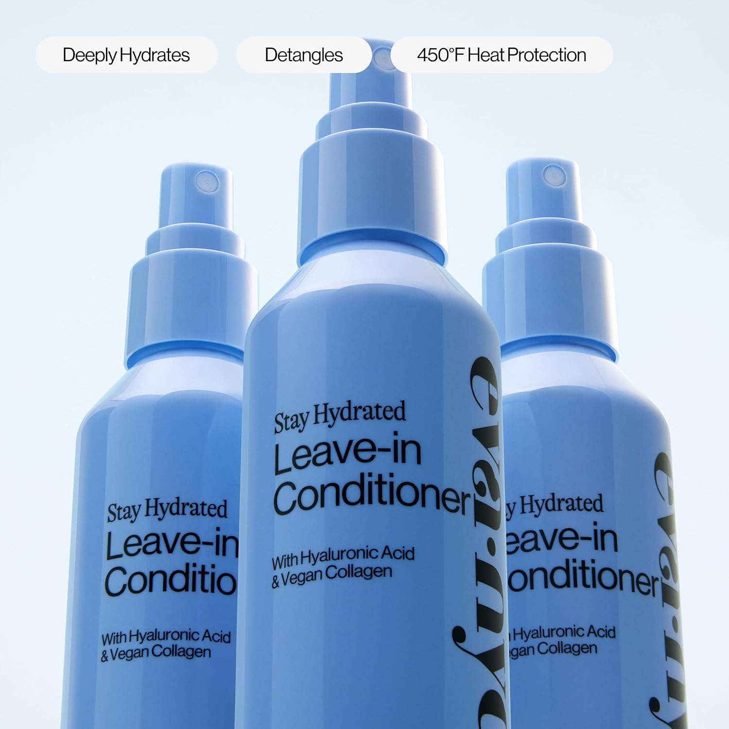 Eva Nyc Hydrating Leave-In Conditioner Spray - Hyaluronic Acid + Vegan Collagen - Detangler + Heat Protectant - Lightweight Formula - Hydrating Deep Conditioner For Dry Hair - Jasmine Scent - 5 Fl Oz : Beauty & Personal Care