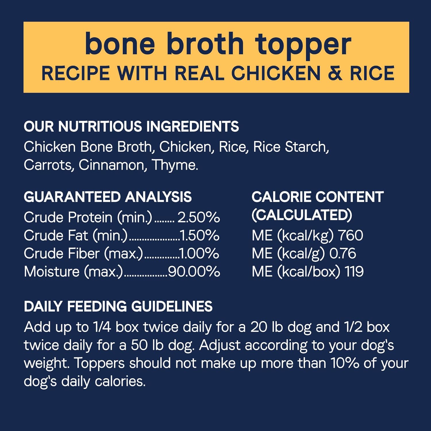 CANIDAE Pure Bone Broth Topper with Real Chicken & Rice Wet Dog Food, 5.5 oz. (Case of 12): Pet Supplies: Amazon.com