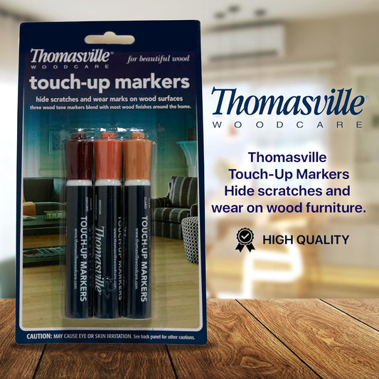 Thomasville Touch-Up Markers - Furniture Scratch Repair Pens, Brown, 3 Pack