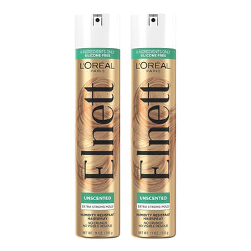 L'Oreal Paris Hair Care Elnett Satin Extra Strong Hold Hairspray, Unscented, 11 Ounce (Pack Of 2)